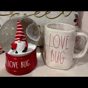 Love Bug Set : Gnome Musical Snow Globe / Mug